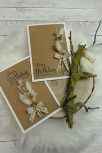 Karte- Trockenblumen- Happy Birthday- News -1